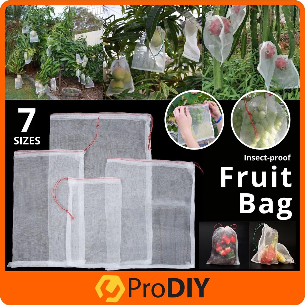 PRODIY Fruit Protect Net Bag Garden Plant Mesh Anti Insect Fly Bird Monkey Squirrel Kebun Beg Buah 水果保护网袋