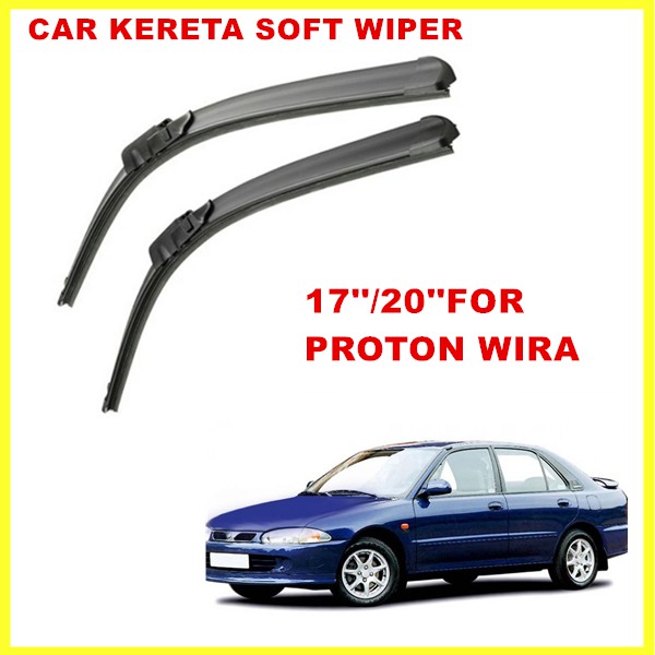 Proton Wira 17 20 Car Kereta Soft Wiper Blade U Hook Type Set Shopee Malaysia