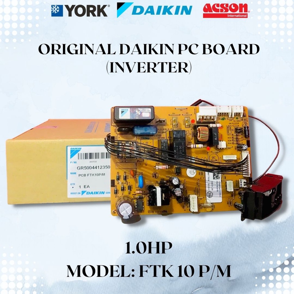 (READY STOCK) ORIGINAL PC BOARD AIRCOND INVERTER DAIKIN/YORK 1.0HP & 1