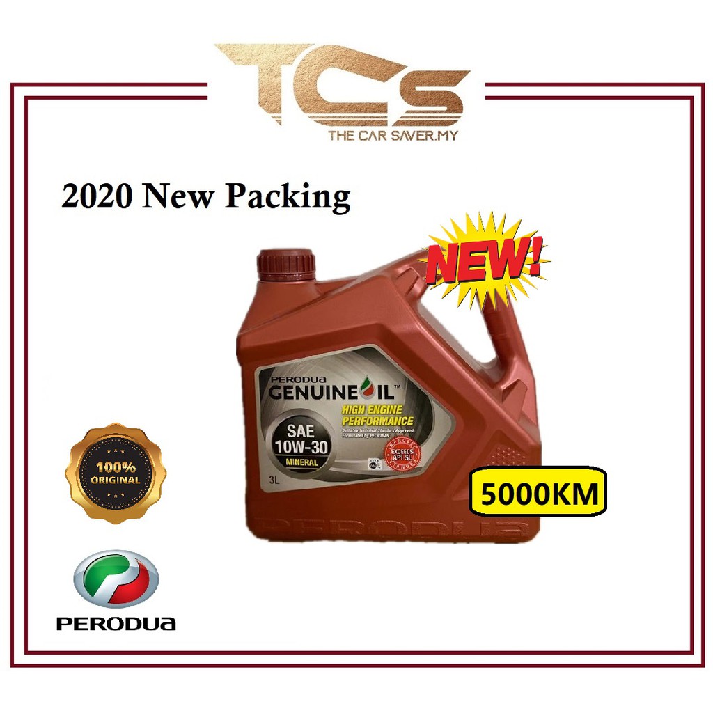 Perodua SAE 10W30 Mineral Engine Oil 3L (2020 New Packing)