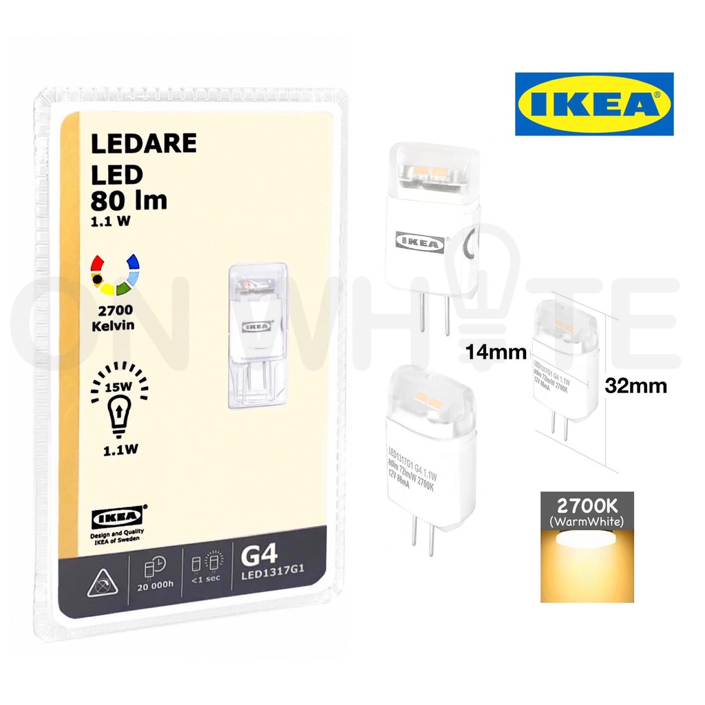 røre ved eksotisk pouch LED Rocket Bulb 12V G4 1.1W 2700K Warmhite - IKEA LEDARE [Replace Halogen  Bulb 2Pin / 2P 10W & 20W ] /OSRAM | Shopee Malaysia