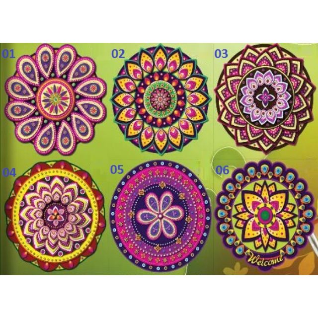 DEEPAVALI 3D RANGOLI KOLAM STICKER Shopee Malaysia