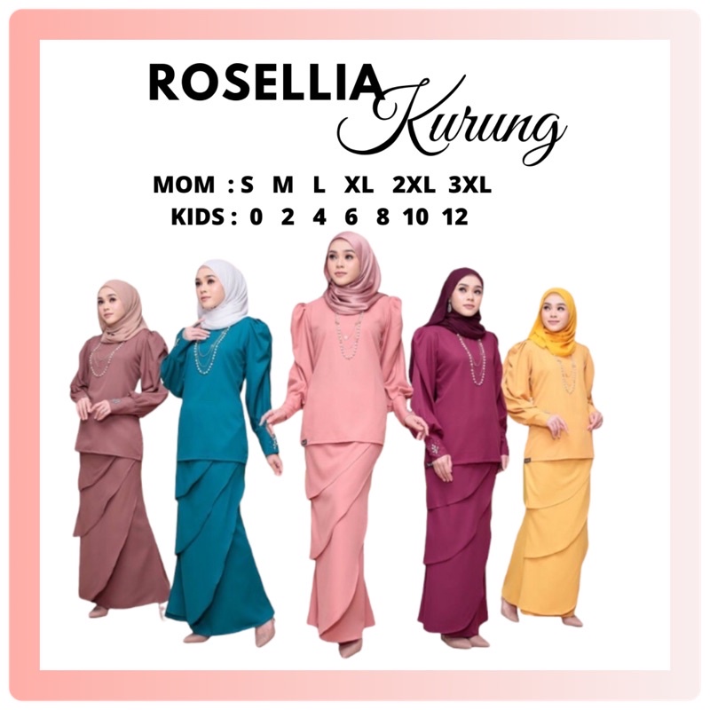 RANIA Rosellia Kurung combo set ibu dan anak ready stock | Shopee Malaysia