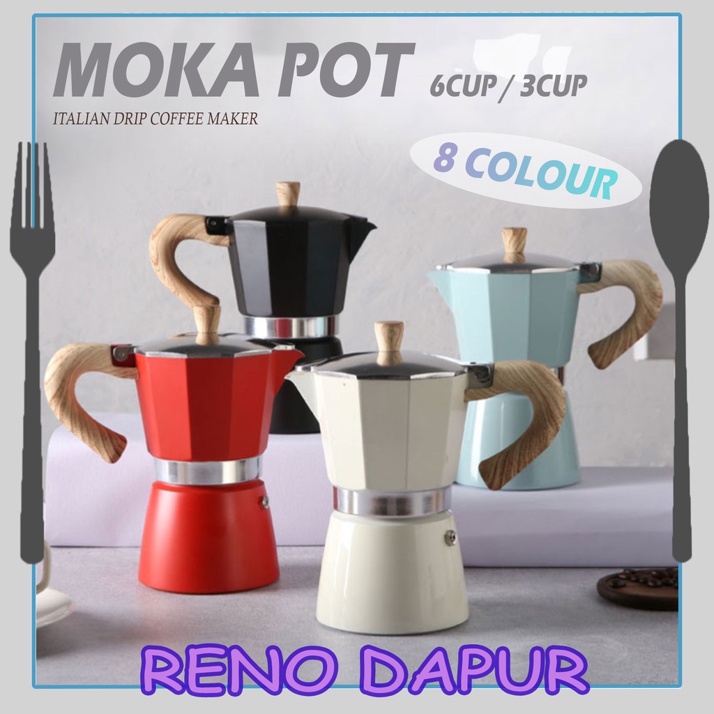 Tazze Coffee Dripper Moka Pot Coffee Makers Italian Drip Top Mocha Espresso Cafeteria Expresso Percolator 3 cup / 6 cup