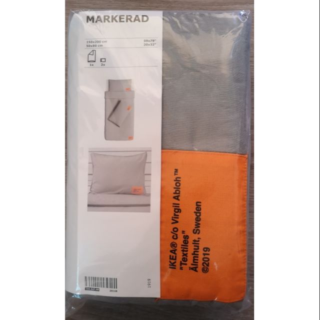 Ikea X Off White Virgil Abloh Quilt Cover With Pillow Cases Shopee Malaysia