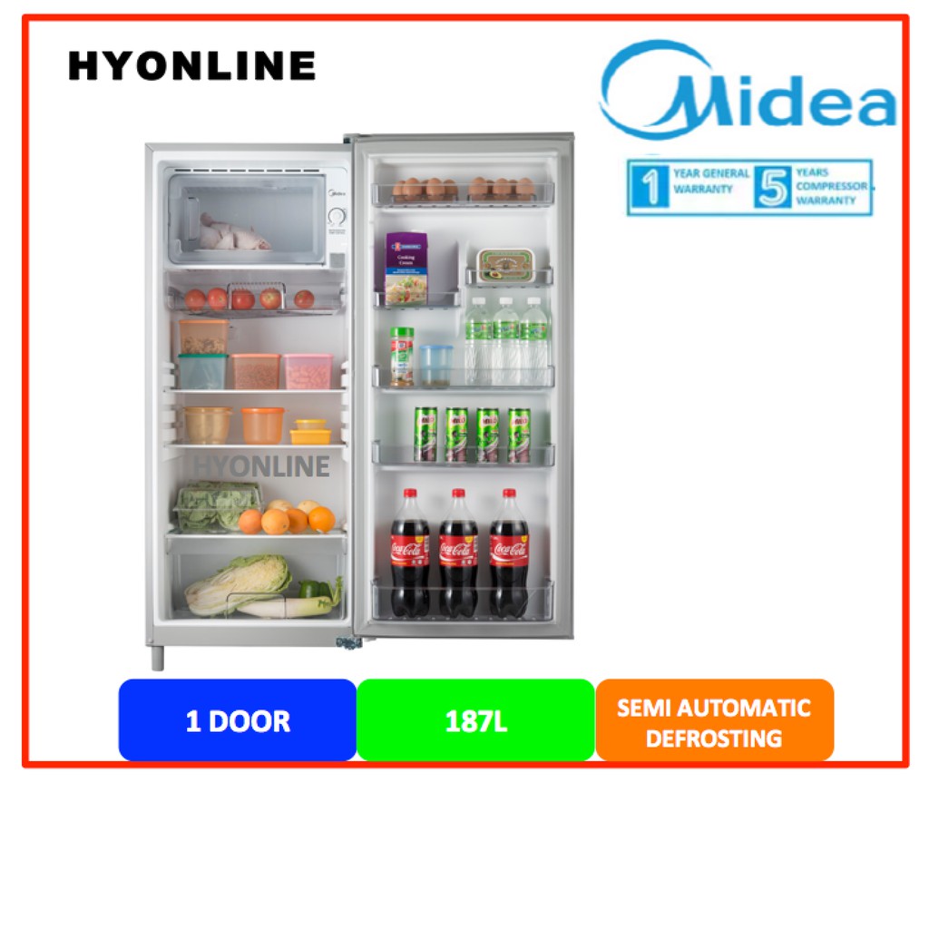 Ms 235 Midea 1 Door 187l Refrigerator Shopee Malaysia