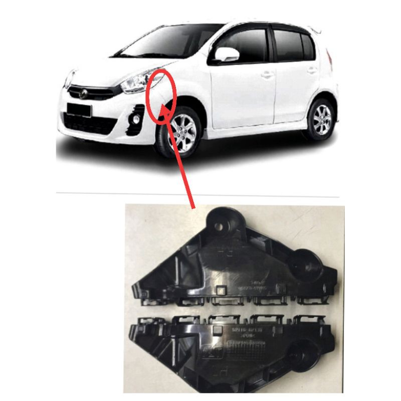 Perodua Myvi Lagi Best Front Bumper Bracket Rh Lh Shopee Malaysia