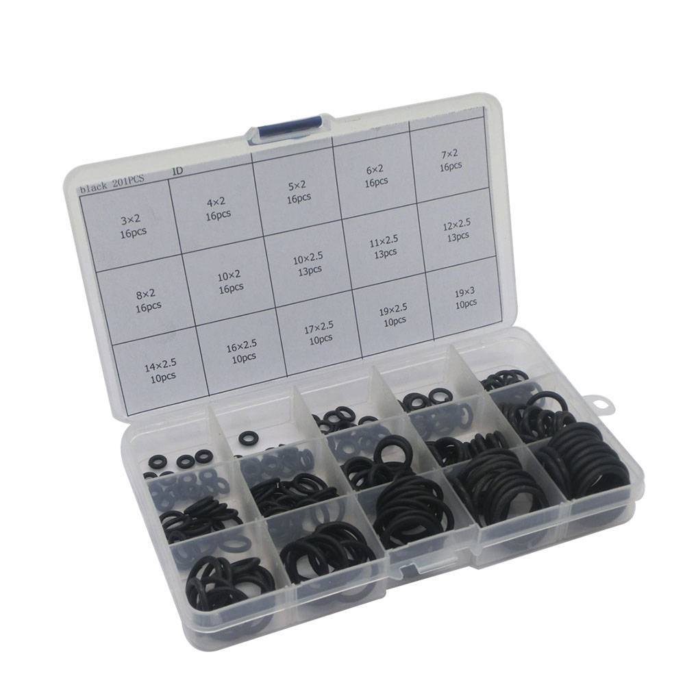 1pcs Black Nbr O Ring Seal Kit 15 Sizes Rubber O Ring Gasket Set Good Oil Resistant Assortment Set With Plastic Case Shopee Malaysia