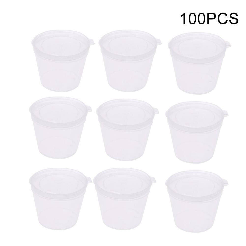 small clear plastic cups with lids