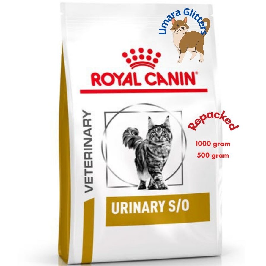 REPACK Royal Canin Urinary S/O 1kg - untuk rawatan sakit batu 