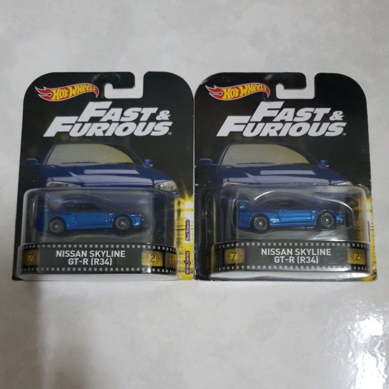 Hot Wheels Retro Entertainment Fast And Furious Nissan Skyline R34 Gtr Shopee Malaysia 