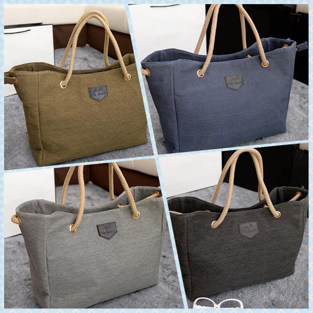 🔥[PROMO]READY STOCK !! Large Canvas Tote Bag Linen Bucket Canvas Tali