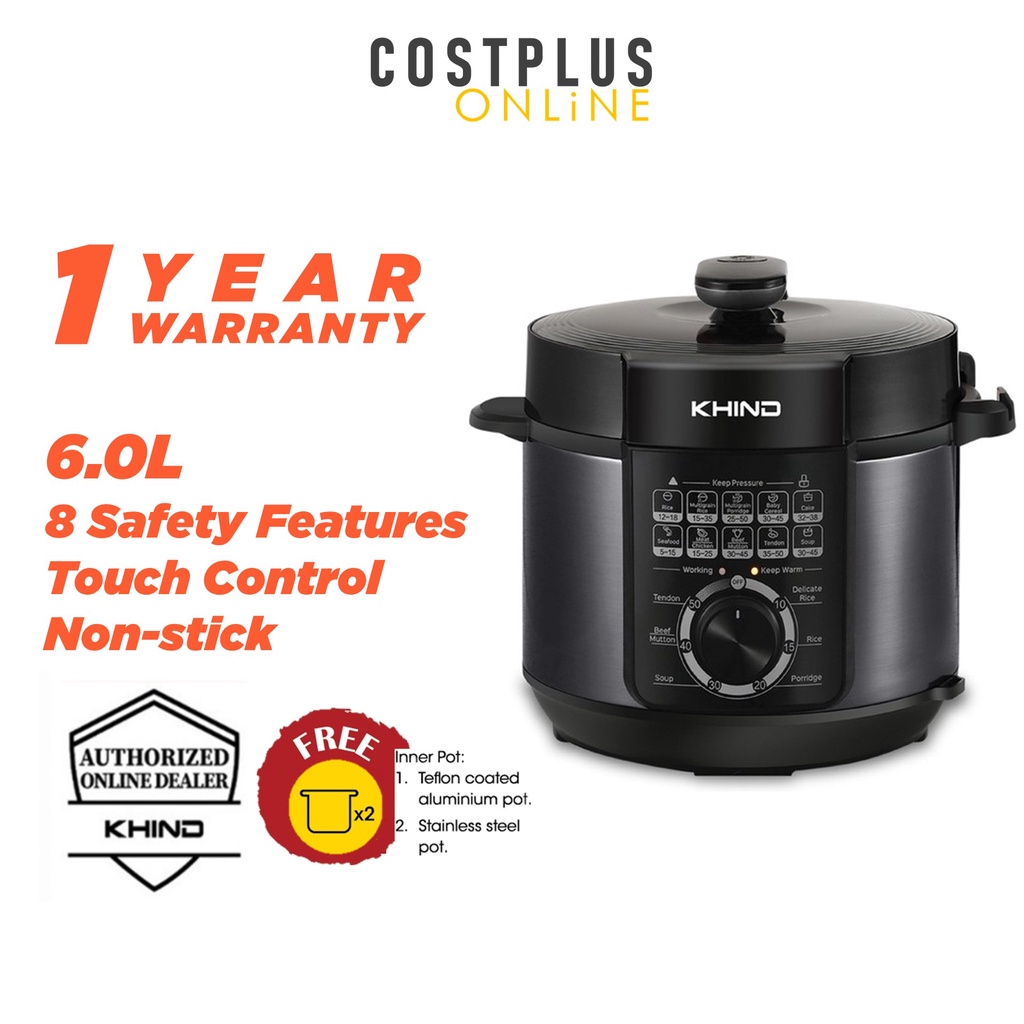 Khind 6L Pressure Cooker Digital Multi Cooker PC6100 / Butterfly BPC