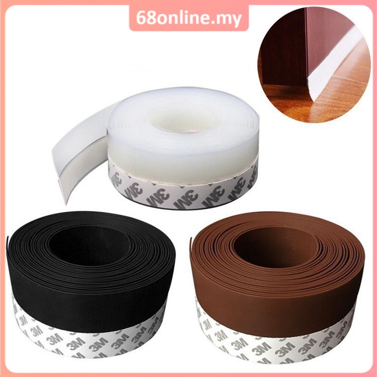 [Johor Seller] Door Seal Block Self-Adhesive Silicone Strip Door Strip Window Sealing Strip Glass Magic Insectproof