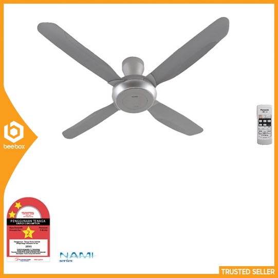 Panasonic Yuragi Ceiling Fan 4 Blade Silver Grey FM14E2 Shopee Malaysia