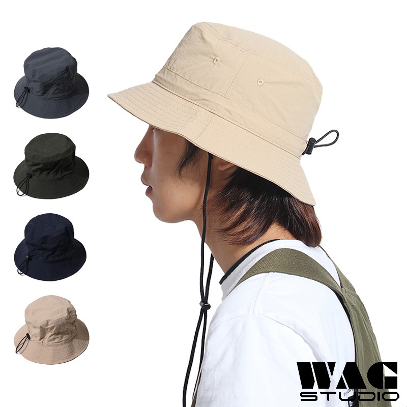 WAG Hat  Ready Stock Bucket Hat Adjustable Quick Drying Cap Fisherman Beach Hat Outdoor Cap Topi Lelaki Wani