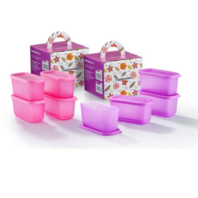 Tupperware bekas kedap udara bpa free microsafe food kitchen storage Sweet Trinkets Half Square Round