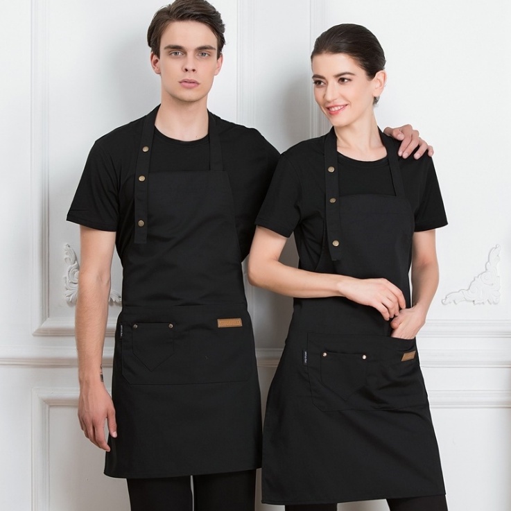 Milk tea shop coffee shop flower shop baking nail hot pot shop men's and women's work clothes apron custom logo printing