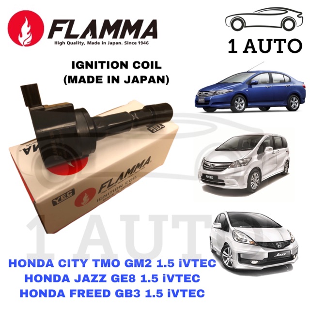 MADE IN JAPAN) YEC FLAMMA IGNITION COIL HONDA CITY TMO GM2 JAZZ GE 