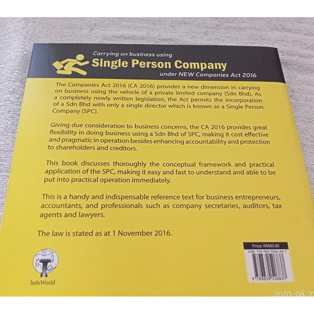 Single Person Company Under New Companies Act 2016 Shopee Malaysia