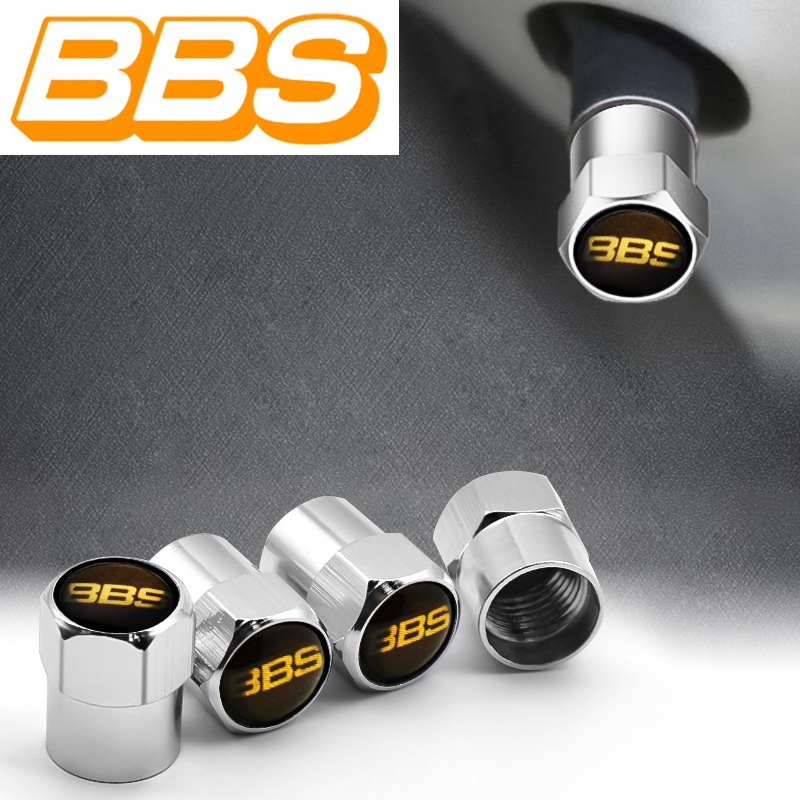 4Pcs BBS Car Tire Valve Caps Auto Parts Styling 4 Wheels Tire Valve