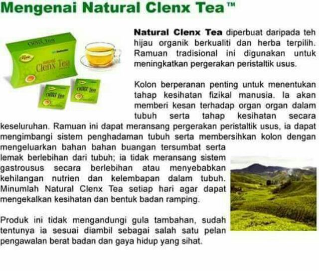 Natural Clenx Tea Shopee Malaysia