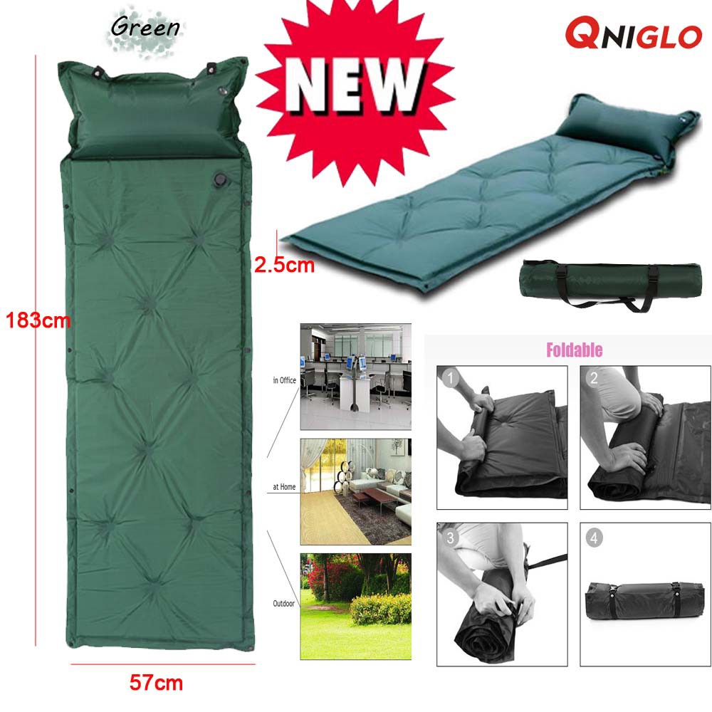 Automatic Blowup Air Mat Waterproof Moistureproof Sleeping Pad Camping