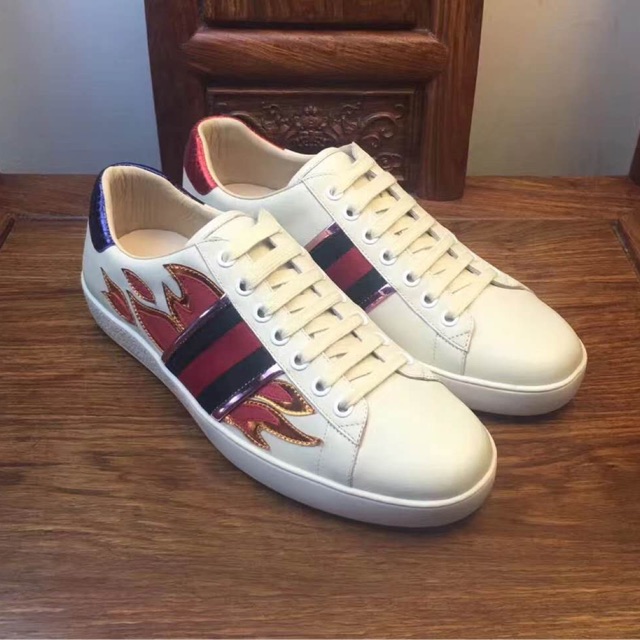 gucci ace with flames
