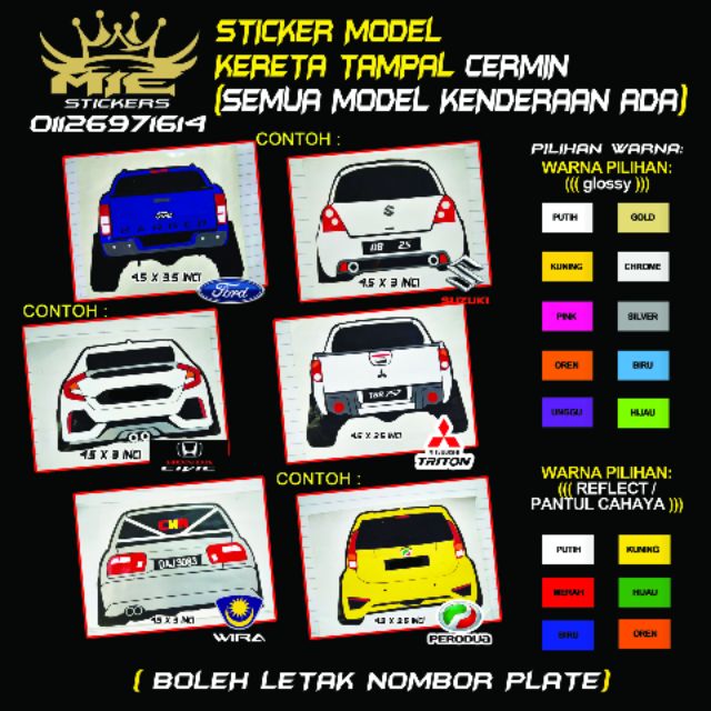 Sticker kereta semua model  Shopee Malaysia