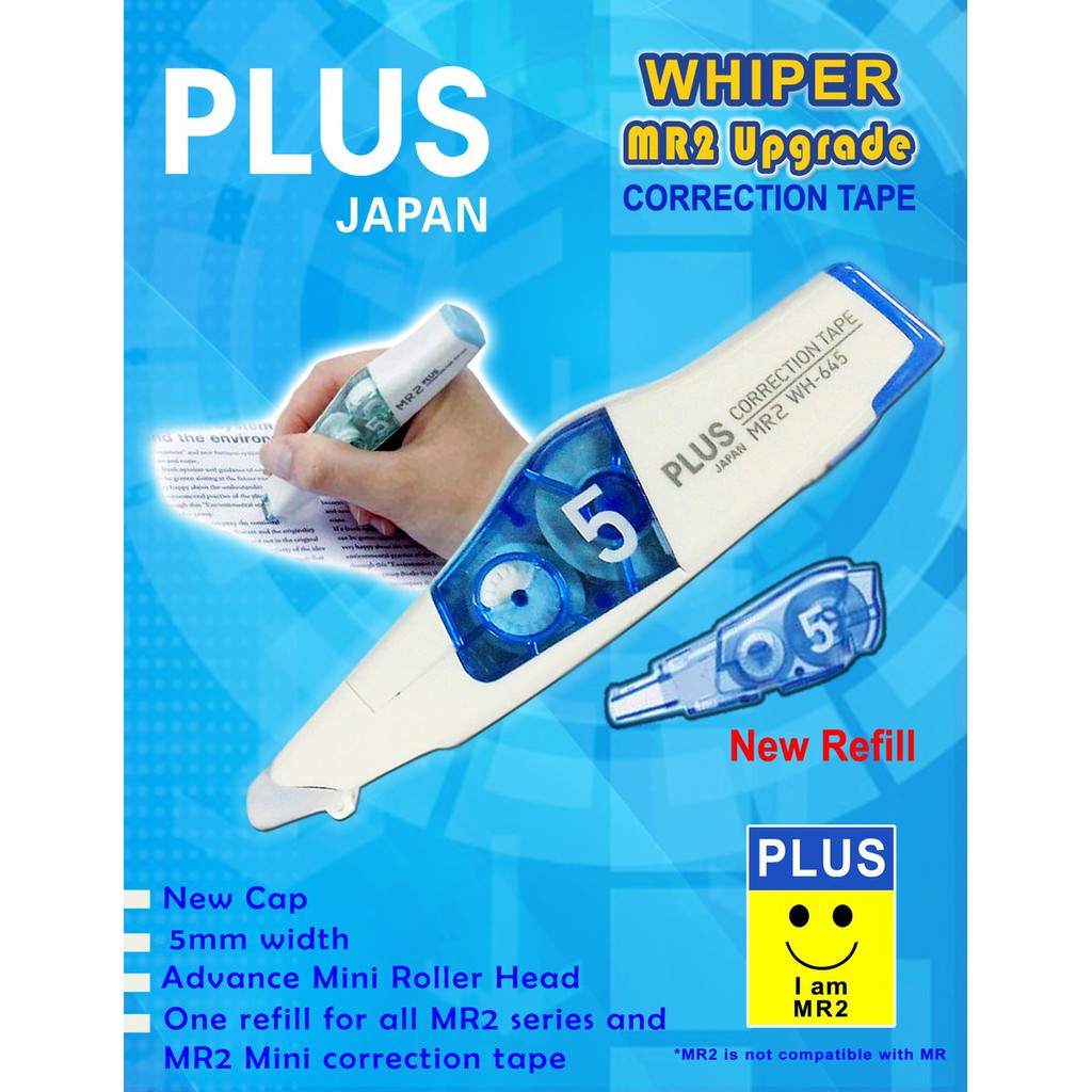 PLUS MR2 Correction Tape WH645 / Refill WH645R 2's Shopee Malaysia