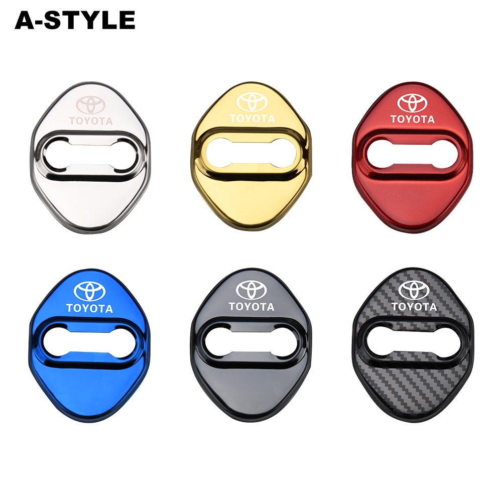 Premium Essential 4PCS Car Door Lock Cover TOYOTA C-HR CAMRY YARIS VIOS COROLLA PRIUS RAV4 TUNDRA FORTUNER Auto Prote... - Image 4
