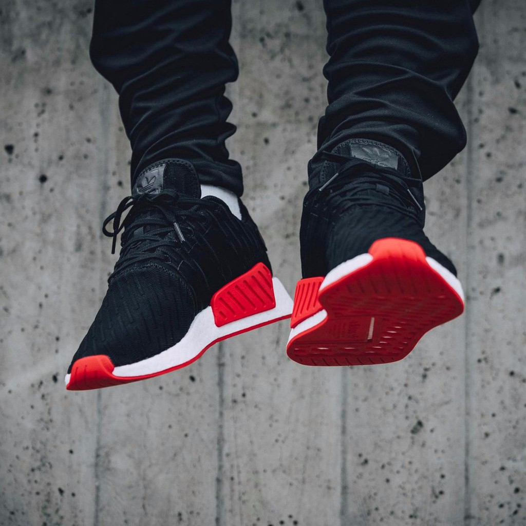 NMD R2 Primeknit 'Core Black/Core Red' | Shopee Malaysia