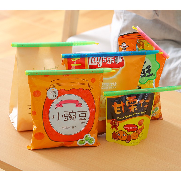 Food snack bag sealer stick Magic Seal Bag Sealer Easy Slide and Seal