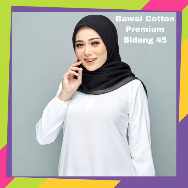 [READY STOCK] Tudung Bawal Cotton Bidang 45 [PREMIUM COTTON] | Shopee ...