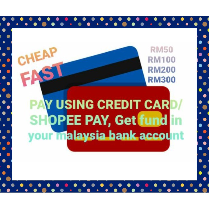 Fund transfer credit card payment or shopee pay cash out ...