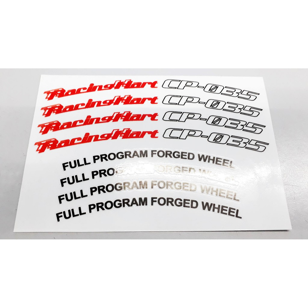Motors Racing Hart Cp 035 16 Inch Rim Replacement Mags Decal Stickers Auto Parts Accessories