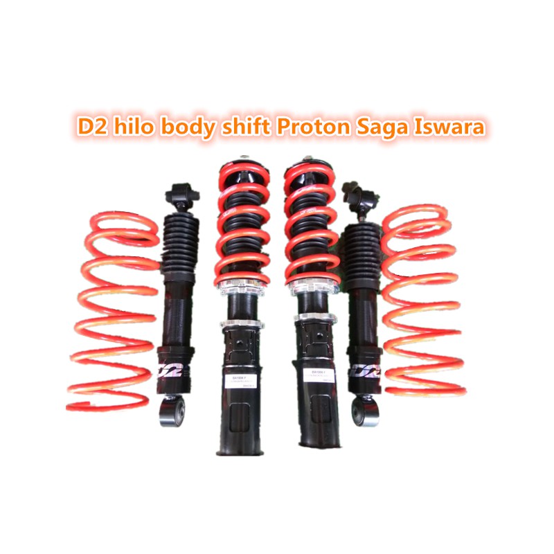 New D2 Proton Saga Iswara Lmst Front Set Hilow Bodyshift Little Soft Adjustable Absorber Rear No Adjust Shopee Malaysia