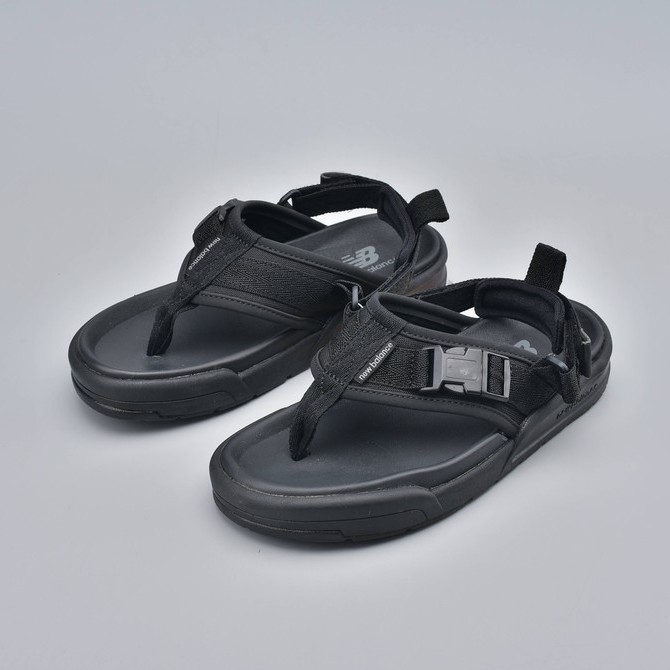 new balance black flip flops