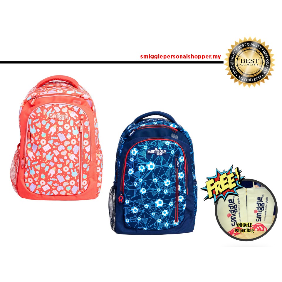 smiggle blue backpack