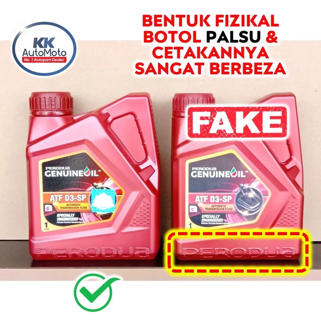 1 Botol - Perodua Automatic Transmission Fluid D3-SP Auto Gear Oil ATF ...