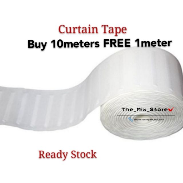 Per Meter Curtain Tape Curtain Heading Deep Pinch Pleat Tape White