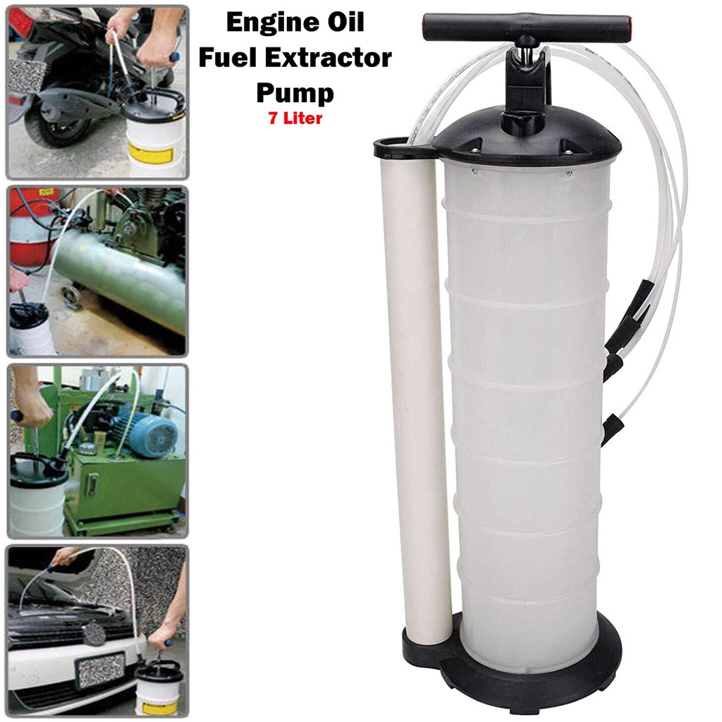 Oil Extractor 7L Engine Oil Fuel Extractor Pump Manual Suction Vacuum Petrol Fluid Transfer Pump Tank 