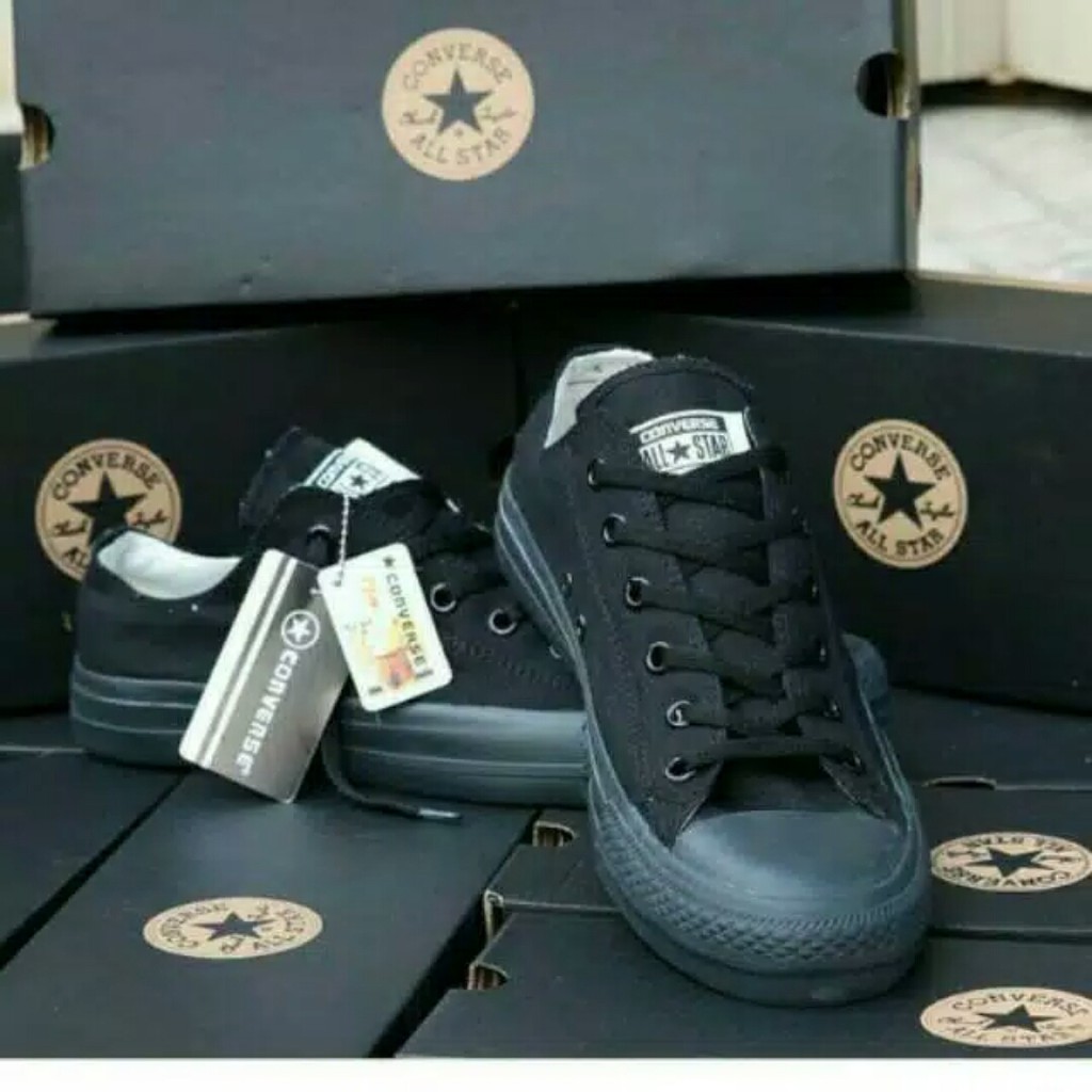 CONVERSE SHOES ALL STAR OX FULL BLACK + 
