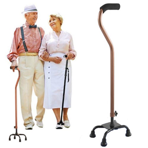 YT029 Light Weight Aluminium Quad Cane Small Base Tongkat 4 Kaki Quadcane Crutch Walking Stick