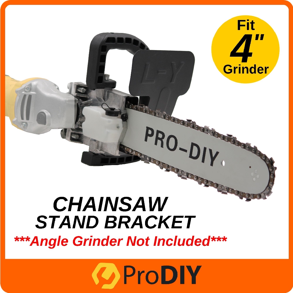 Chainsaw Stand Bracket Attachment for Angle Grinder (W/OUT Angle