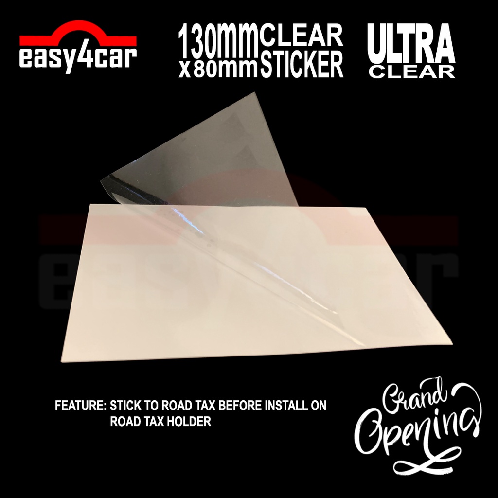 Road Tax Holder Clear Sticker Transparent Sticker Shopee Malaysia