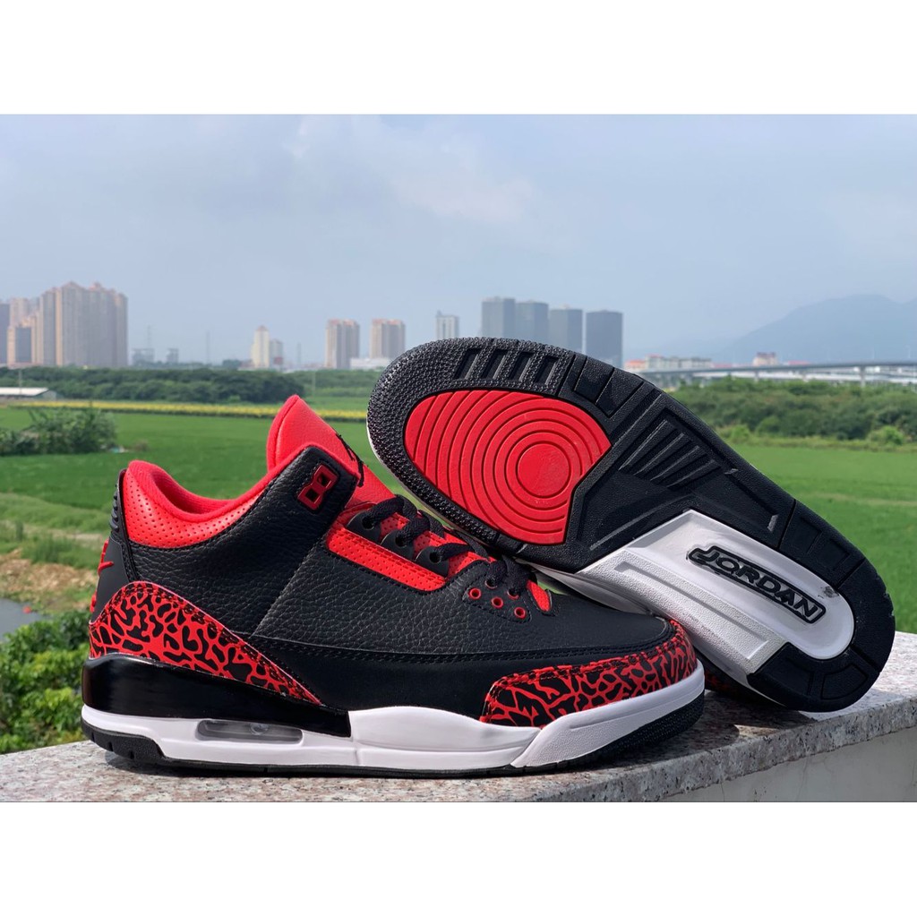 jordan 3 black and red