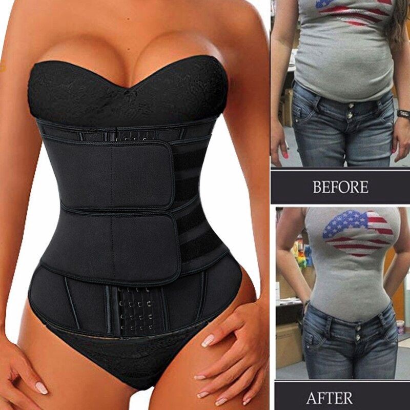 Women Neoprene Waist Fitness Shaper With Adjustable Double Straps ...