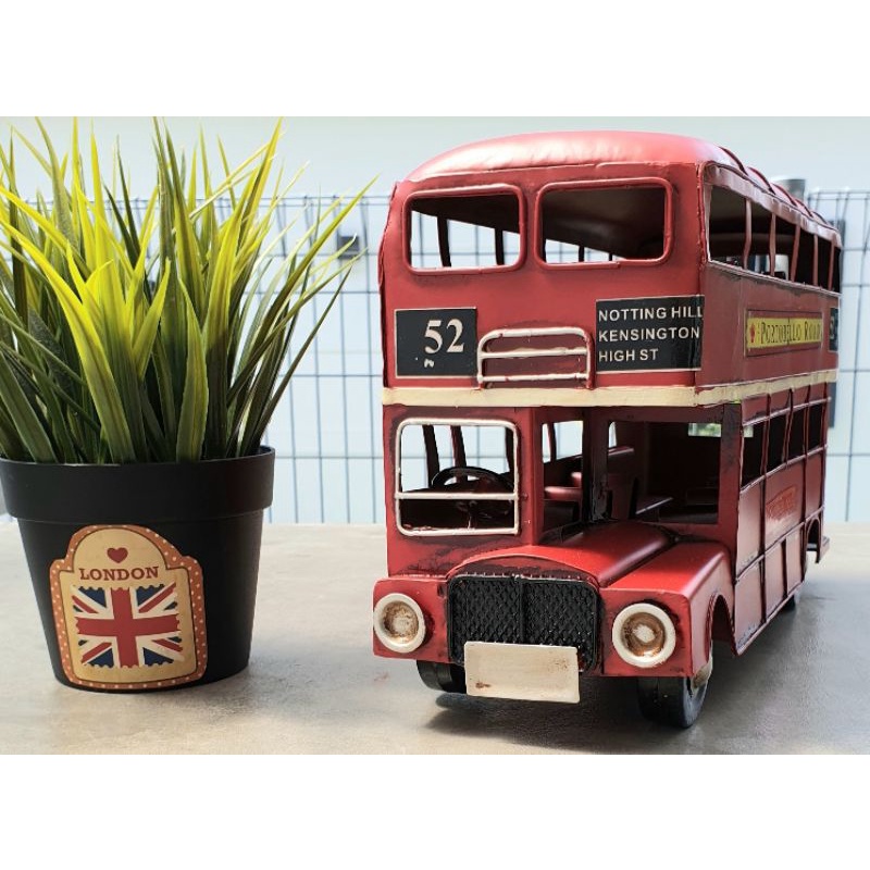 Raya Special London Double Decker Bus Metal (Large size) Die cast United Kingdom Great Britain bus deco