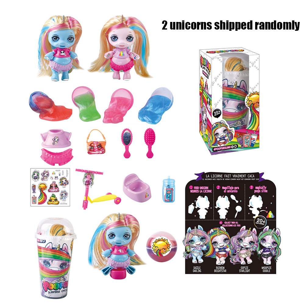 unicorn toy with slime